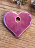 Ceramic heart - purple