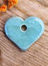 Ceramic heart - blue