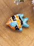 Keramieken vis - oranje blauw