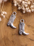 Enamel bedel - cowboylaars zilver