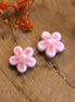 Bead pink - ceramic flower
