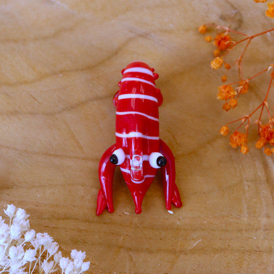 Kettingbedel - glazen kreeft