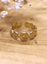 Stainless steel ring gold - circles