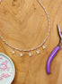 DIY-Set – Blumenkette in Grün/Rosa