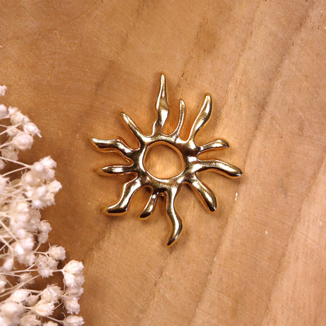 DQ GOLD pendant - open sun