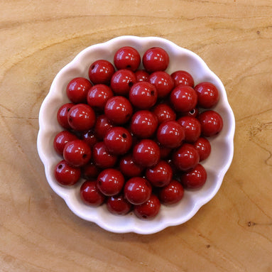 Grote ronde kralen - 14 mm bordeaux