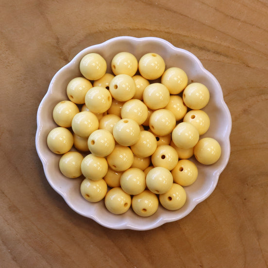 Ronde acryl kraal 14 mm - geel