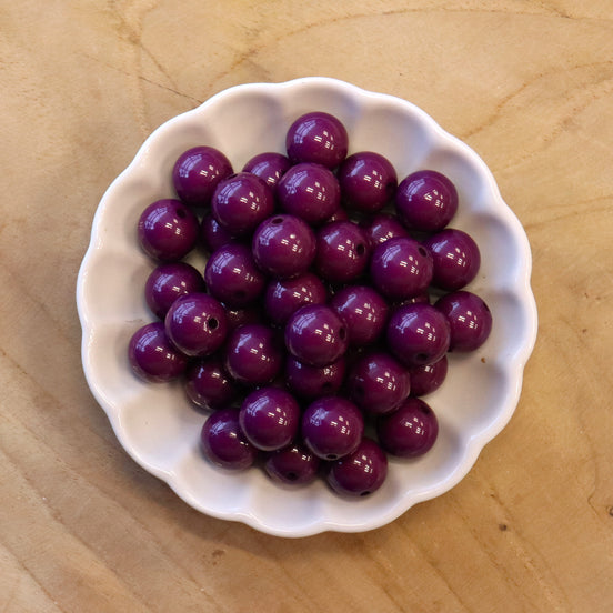 Ronde acryl kraal 14 mm - paars