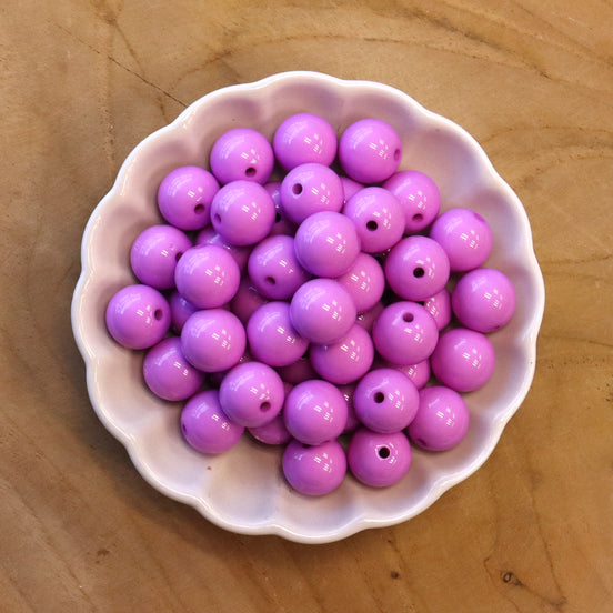 Ronde acryl kraal 14 mm - lavendel