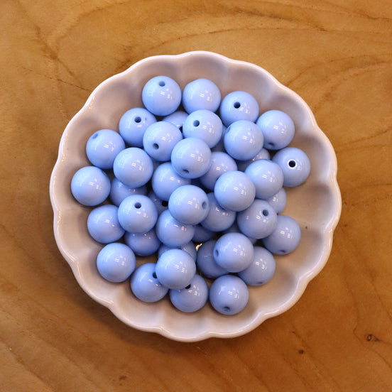 Ronde acryl kraal 14 mm - lichtblauw