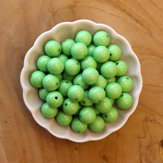 Ronde acryl kraal 14 mm - lichtgroen