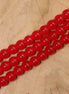 Farbige Glasperlen pro Strang - rot