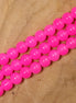Colored glass beads per strand - fuchsia