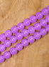 Gekleurde glaskralen per streng - lila