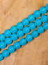 Gekleurde glaskralen per streng - turquoise