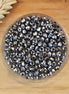 Rondel facetkralen 2x3 mm - Metallic silver