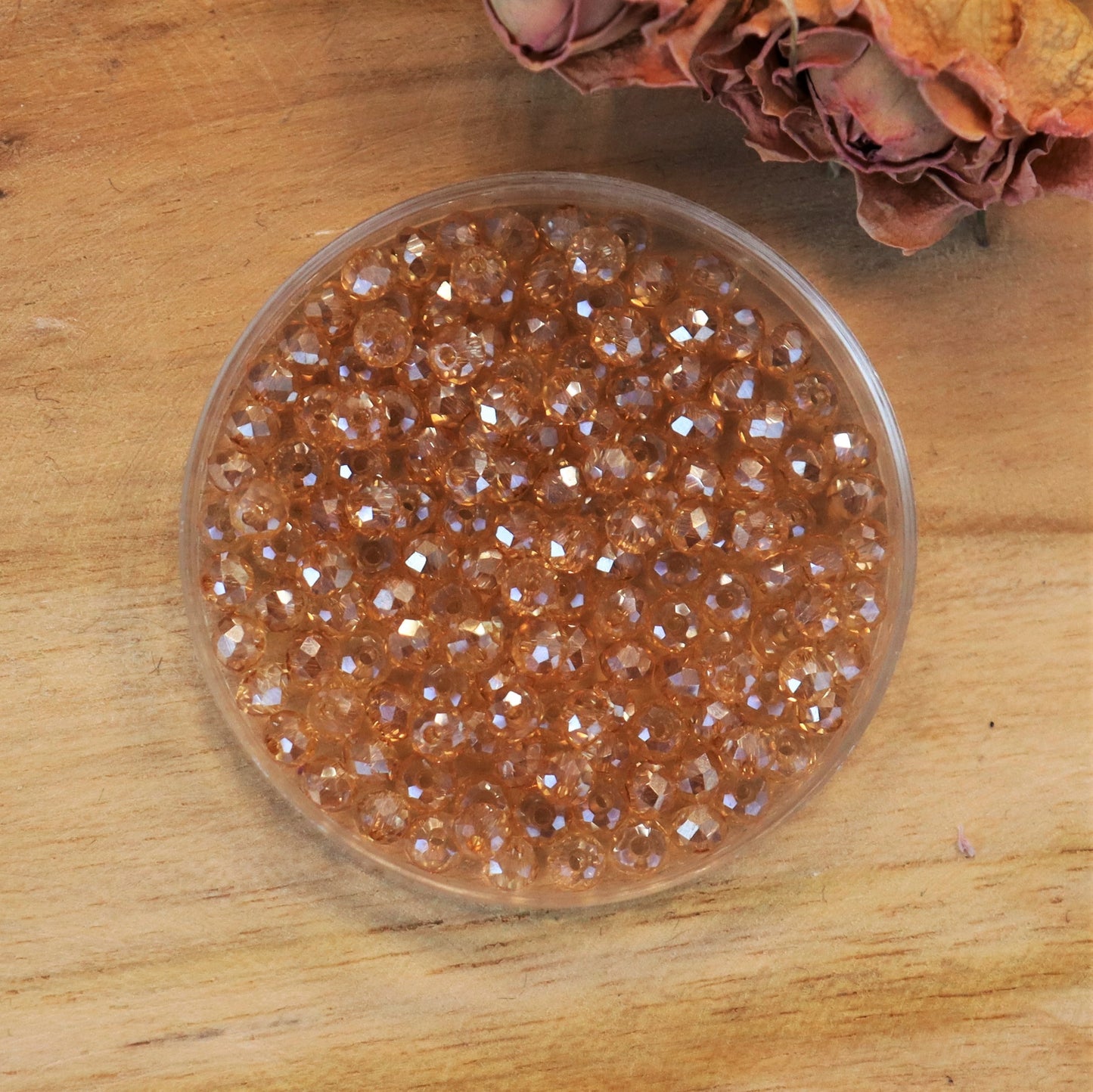 Rondelle Facettenperlen 2x3 mm Crystal light aqua