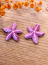 Bead purple - ceramic starfish