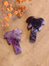 Gemstone palm tree bead - amethyst