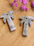 Gemstone palm tree bead - labradorite