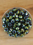 Rondell Facettenperlen 4x6 mm - Metallic Grün
