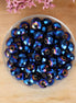 Rondel facetkralen 4x6 mm - Metallic blue