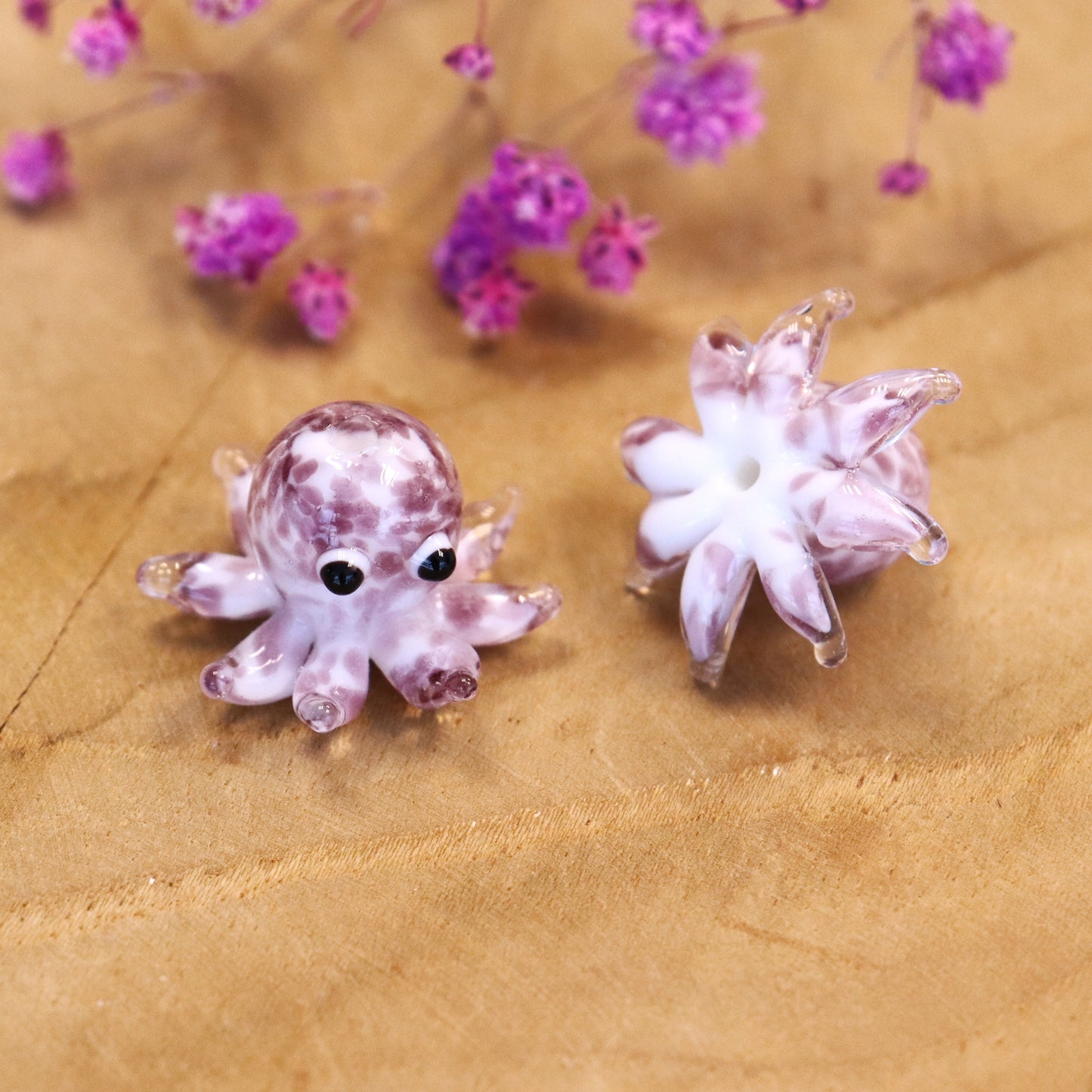 Perle lila - Glasperle Tintenfisch