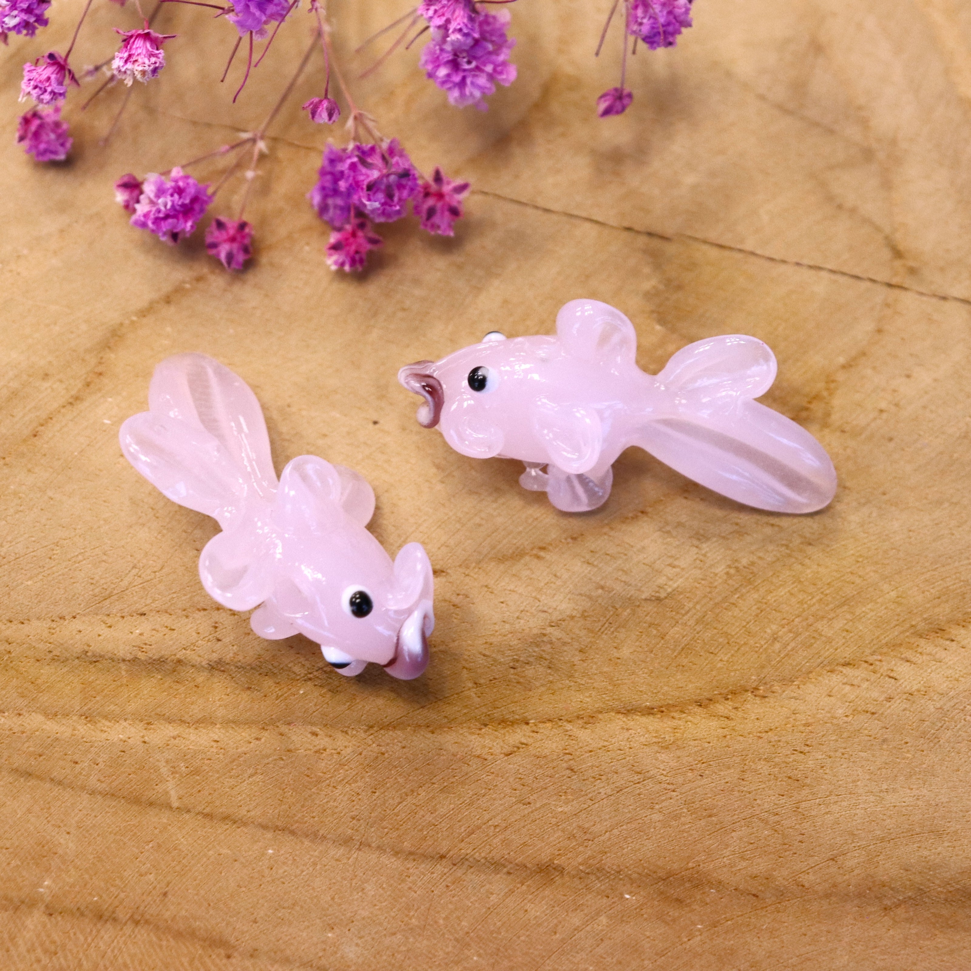 Pink bead - glass fish bead