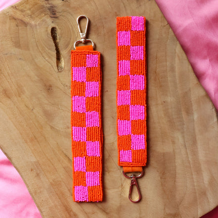 Schlüsselanhänger - ROSA/ORANGE