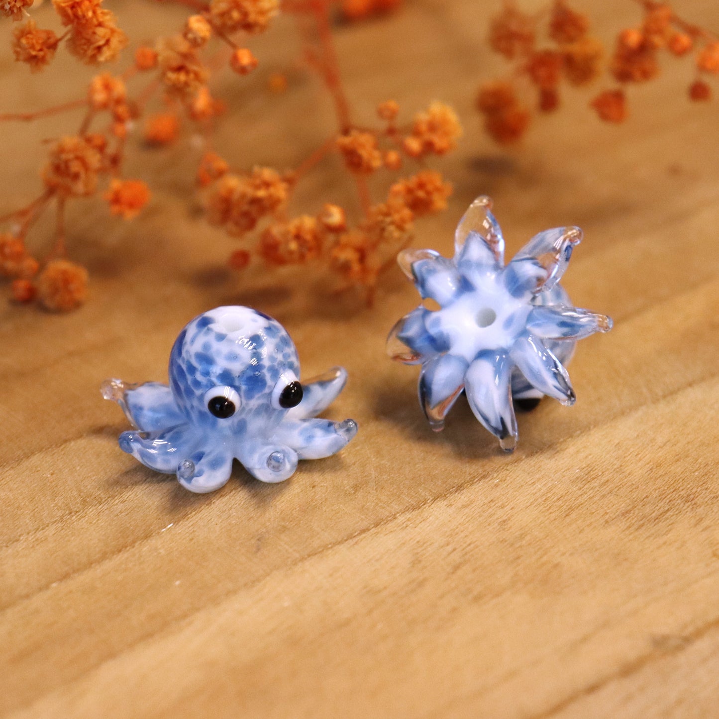 Blue bead - glass bead squid