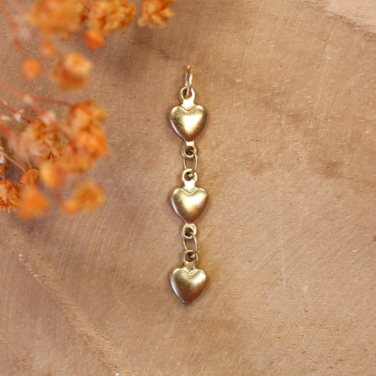 Earring clasp hearts - gold