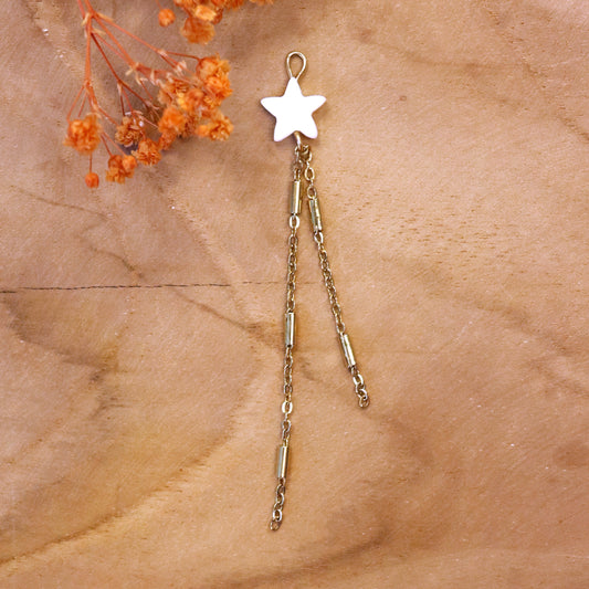 Earring clasp star with jasseron - gold