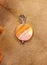 Ohrringanhänger orange Muschel - Silber