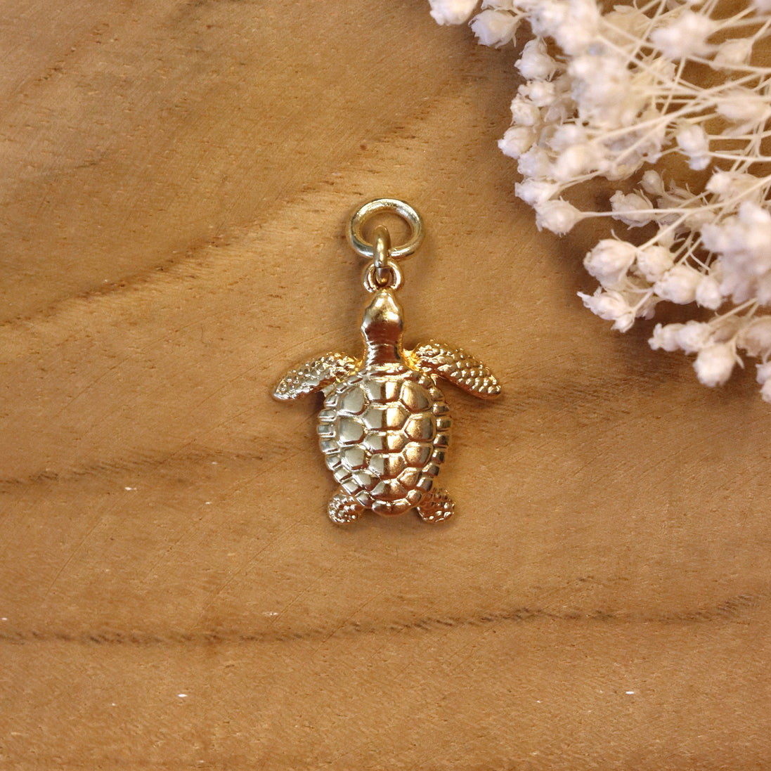 Oorringbedel schildpad - goud
