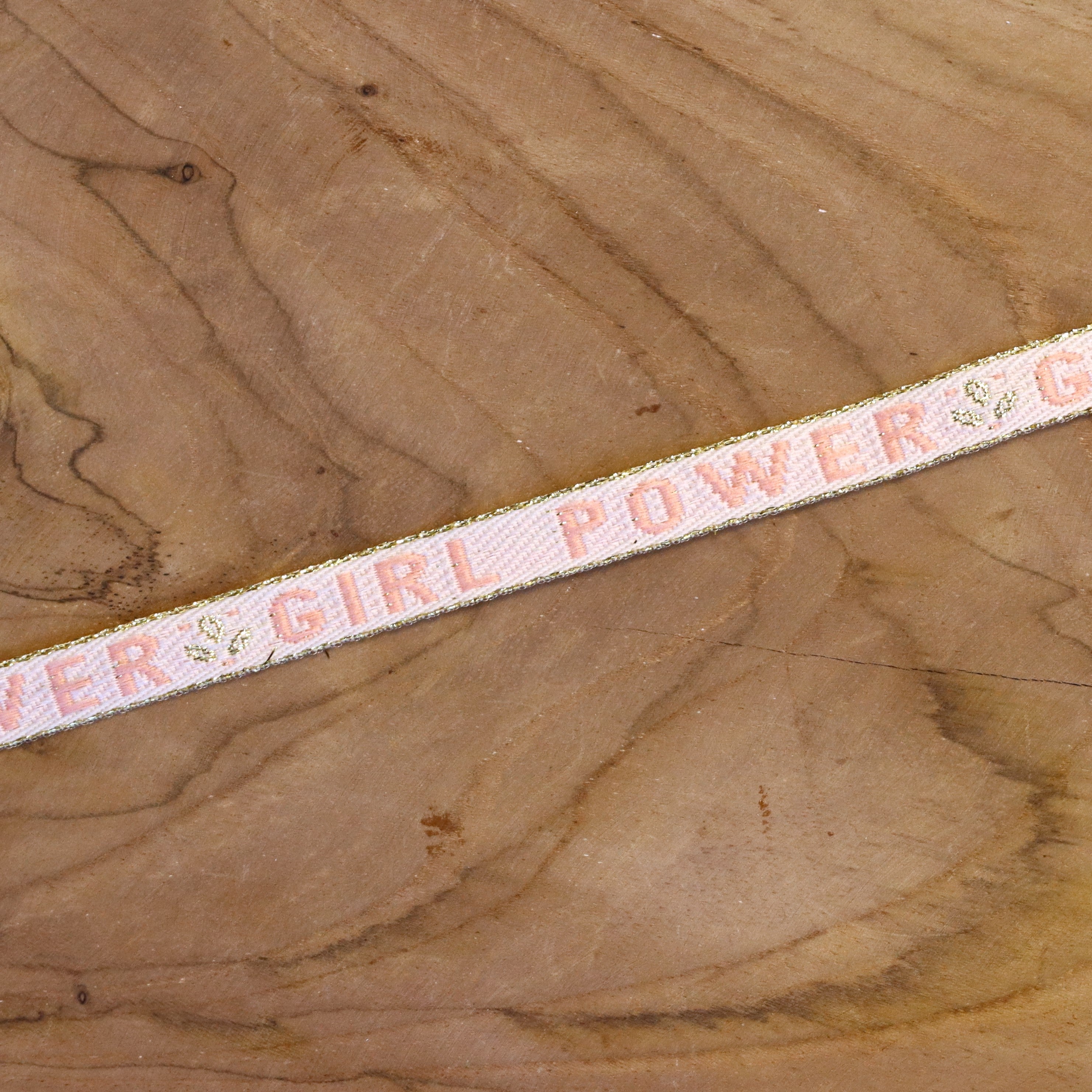 Ribbon girl power pink-gold