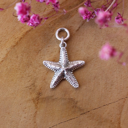 Starfish earring clasp - silver