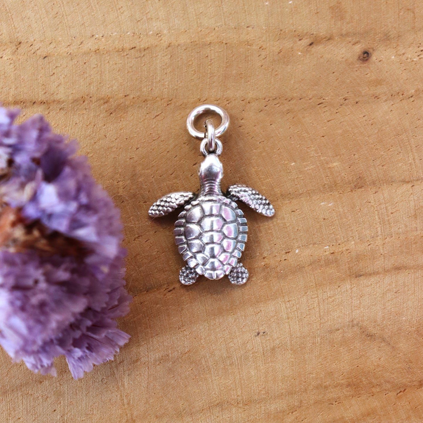 Ohrringanhänger Schildkröte - Silber