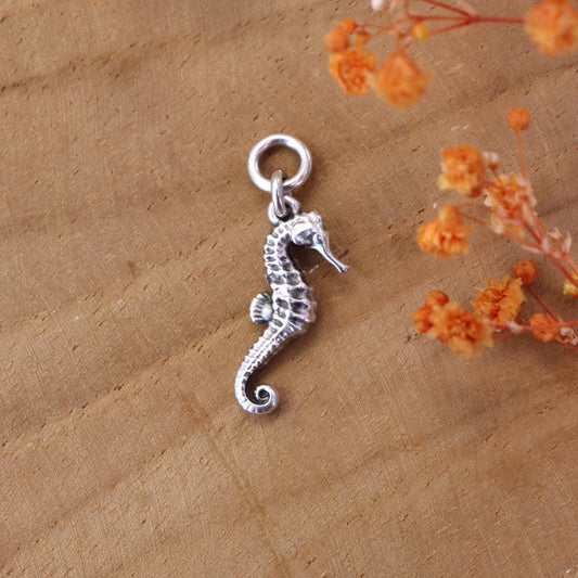 Seahorse earring clasp - silver