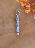Labradorite earring charm - silver