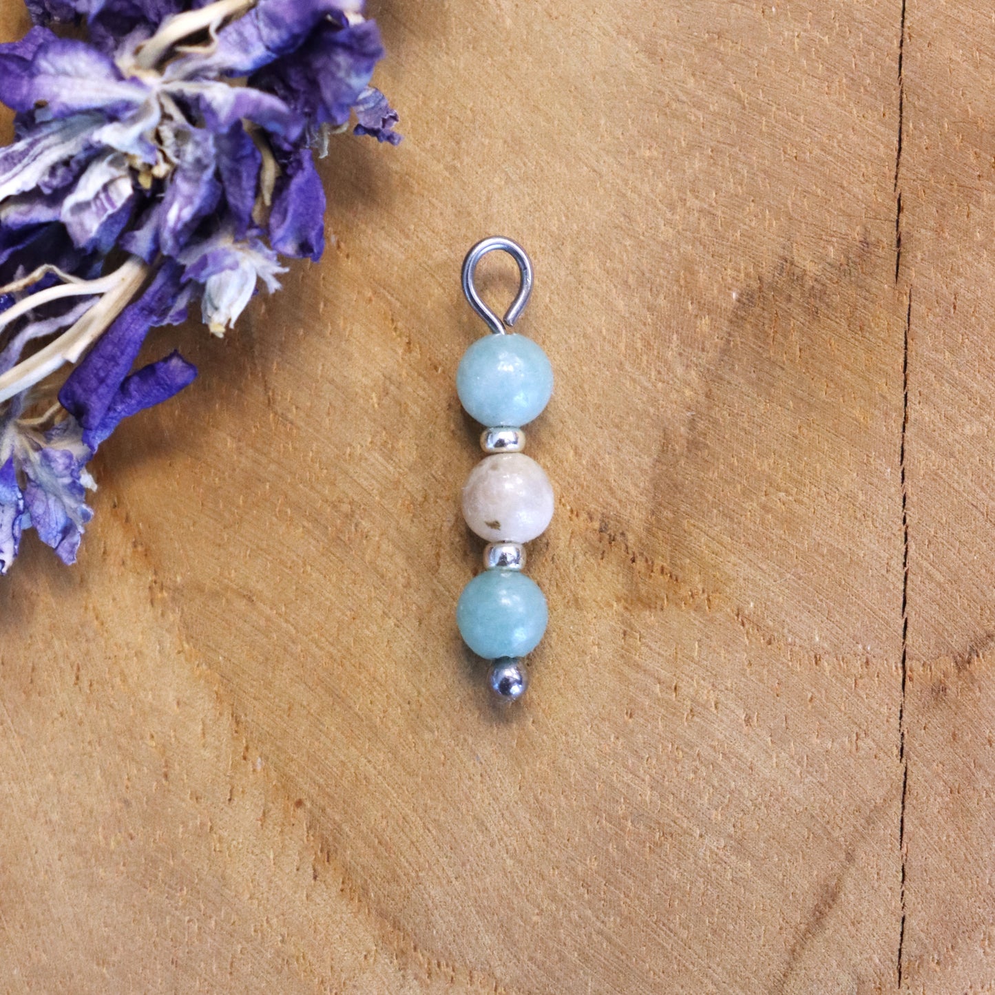 Ohrringanhänger Amazonit - Silber