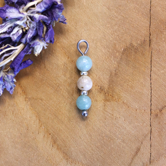 Ohrringanhänger Amazonit - Silber