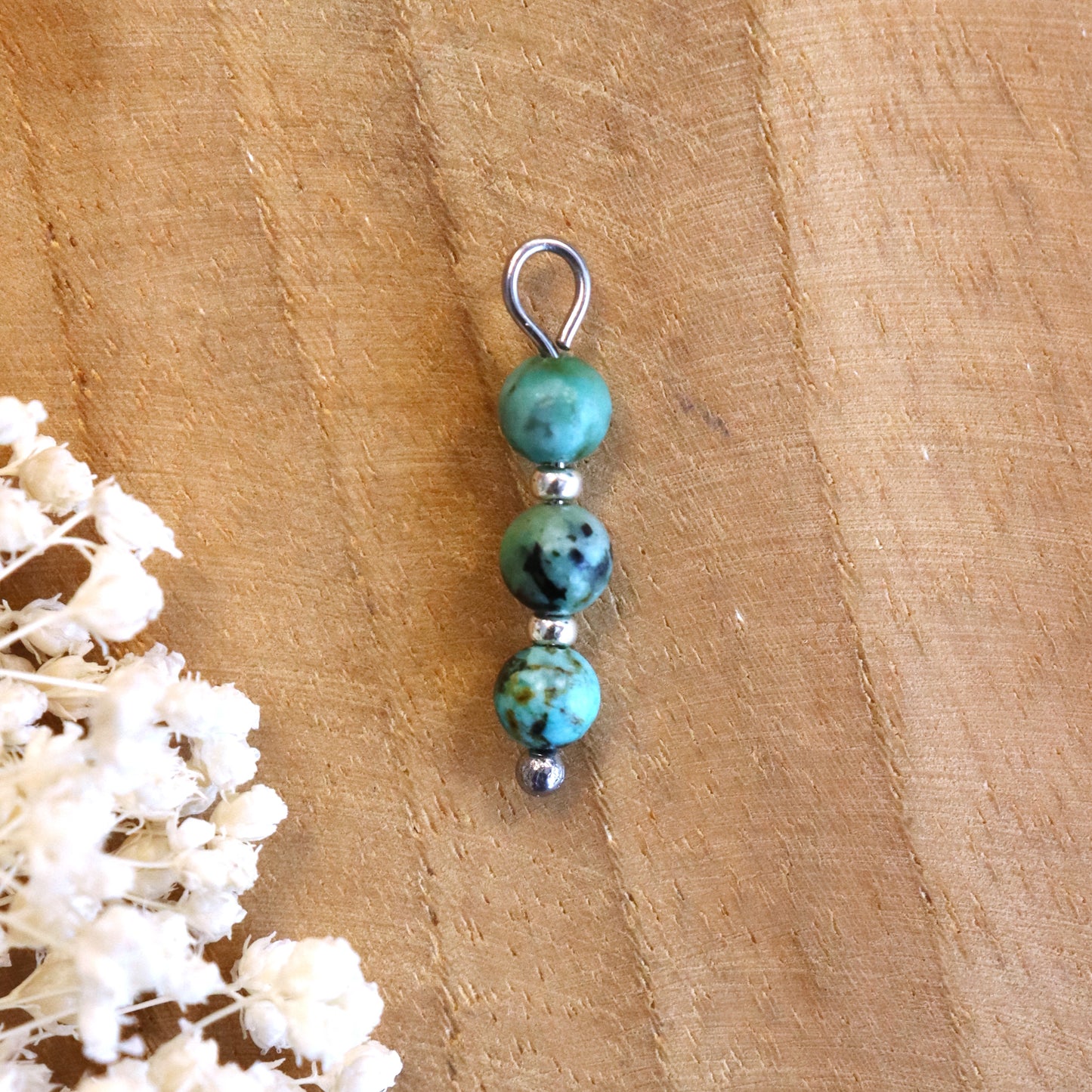 Ooringbedel turkoois - zilver