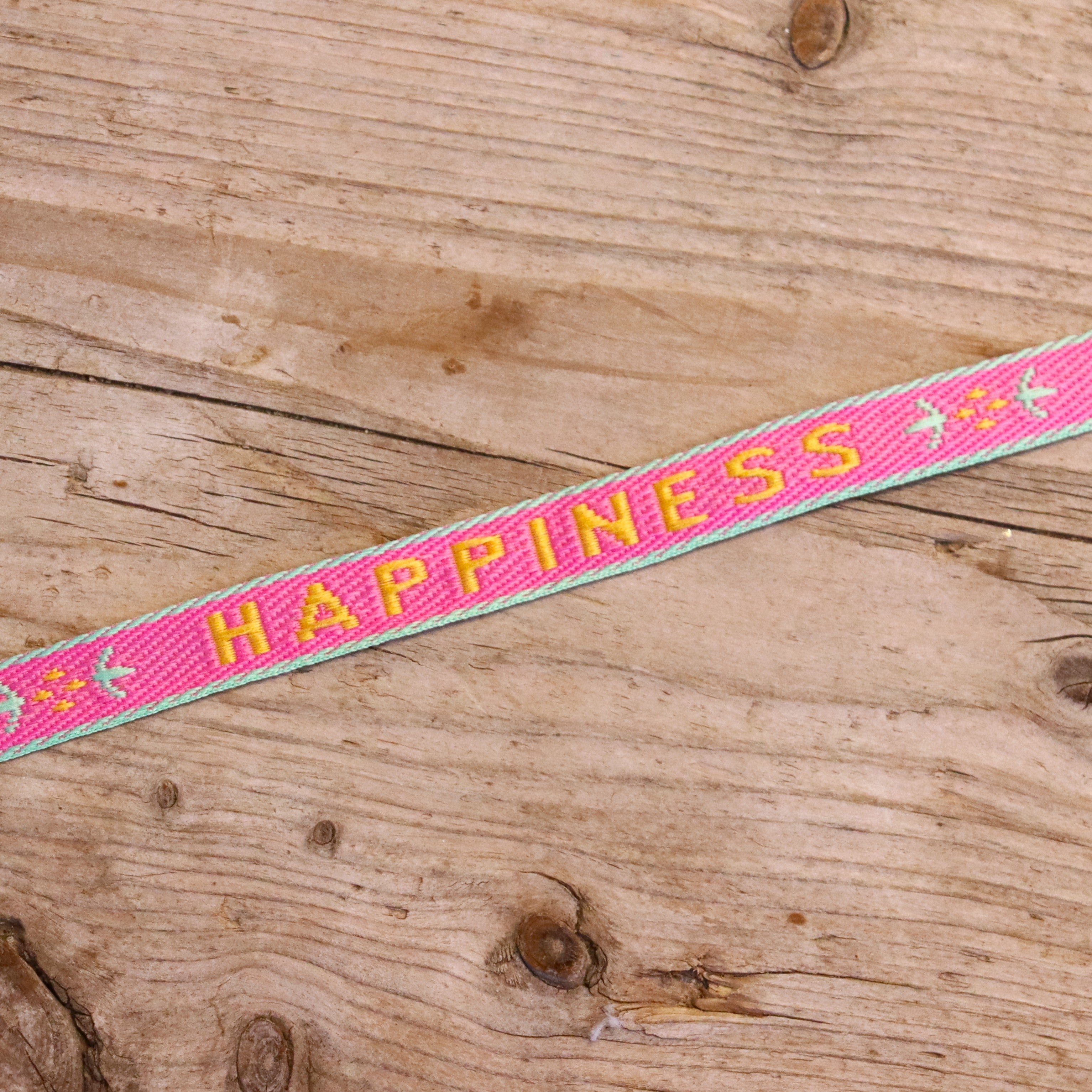Ribbon happiness pink-blue-yellow