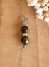 Tiger Eye Earring Charm - Silver