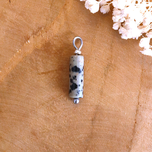 Jaspis and silver earring clasp