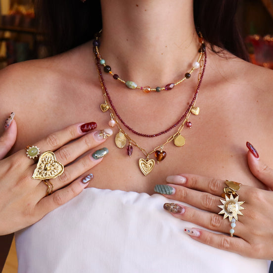 Stainless steel ring goud - harten