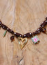 Bandana necklace - polka dot gold