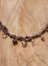 Bandana chain - brown satin gold