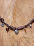 Bandana-Kette - braun, Satin, silber