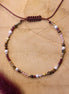 Armband met tijgeroog, granaat en rozenkwarts